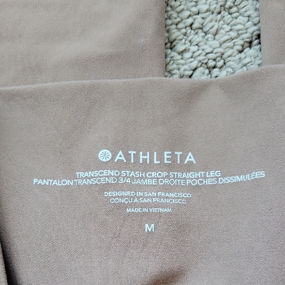 Athleta Transcend Stash Crop Pants - Tan/Beige